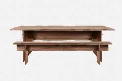 Philippe Malouin Bookmatch Table 220 Cm + Bookmatch Benches (Set) Furniture